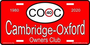 Cambridge-Oxford Owners Club Rally Plaque